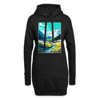 Arosa Suisse Affiche de voyage vintage souvenir - Sweat-shirt à capuche long Femme - noir - Devant