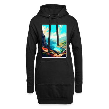 Geres Nationalpark Portugal Vintage Reiseplakat - Hoodie-Kleid - Schwarz - Vorne