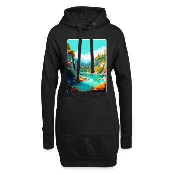 Peneda Geres Nationalpark Portugal Reiseplakat - Hoodie-Kleid - Schwarz - Vorne