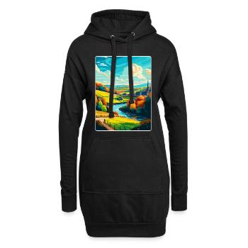 Ardennen Frankreich Vintage Reiseplakat Souvenir WPA - Hoodie-Kleid - Schwarz - Vorne