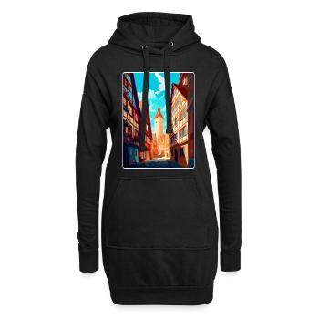 Hildesheim Allemagne Poster de voyage vintage souvenir - Sweat-shirt à capuche long Femme - noir - Devant