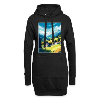 Zell Am Ziller Autriche Affiche de voyage vintage WPA - Sweat-shirt à capuche long Femme - noir - Devant