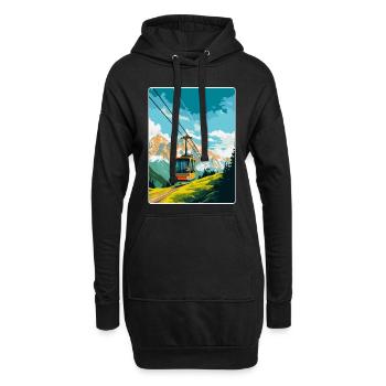Penkenbahn Autriche Affiche de voyage vintage souvenir - Sweat-shirt à capuche long Femme - noir - Devant