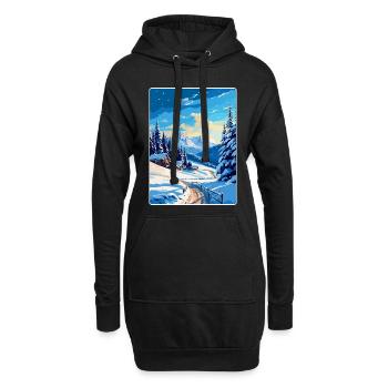 Reiteralm Autriche Affiche de voyage vintage souvenir - Sweat-shirt à capuche long Femme - noir - Devant