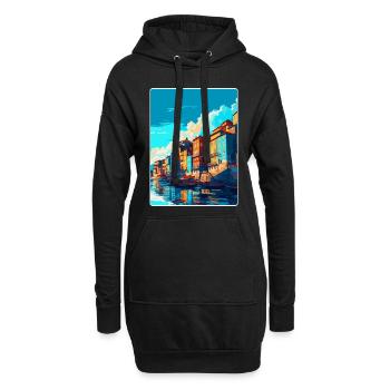 Porto Portugal Vintage Reiseplakat Souvenir WPA - Hoodie-Kleid - Schwarz - Vorne