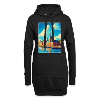 Helsingborg Schweden Vintage Reiseplakat Souvenir - Hoodie-Kleid - Schwarz - Vorne