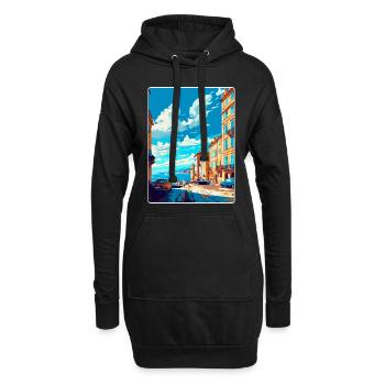 Trieste Italie Affiche de voyage vintage WPA Souvenir - Sweat-shirt à capuche long Femme - noir - Devant