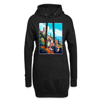 Grasse France Affiche de voyage vintage WPA Souvenir - Sweat-shirt à capuche long Femme - noir - Devant