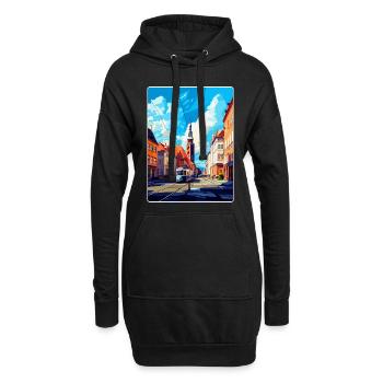 Affiche de voyage vintage d’Ostrava République tchèque WPA - Sweat-shirt à capuche long Femme - noir - Devant