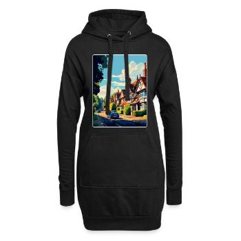 Lindfield Angleterre Royaume-Uni Affiche de voyage vintage WPA Art - Sweat-shirt à capuche long Femme - noir - Devant