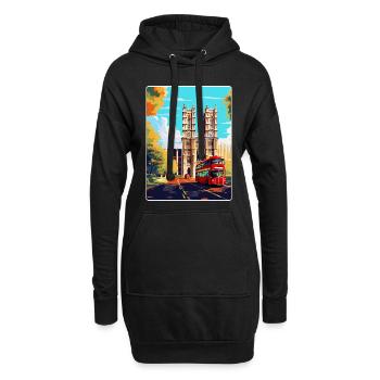 Westminster Abbey London England Großbritannien Reiseplakat - Hoodie-Kleid - Schwarz - Vorne