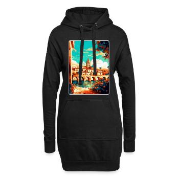 Cordoue Espagne Affiche de voyage vintage WPA Souvenir - Sweat-shirt à capuche long Femme - noir - Devant