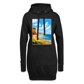 Torquay Cliffs England Uk Vintage Reiseposter - Hoodie-Kleid - Schwarz - Vorne