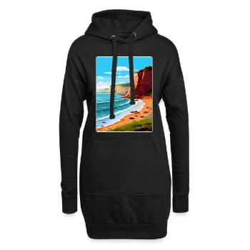 Torquay Cliffs England Uk Vintage Reiseposter - Hoodie-Kleid - Schwarz - Vorne