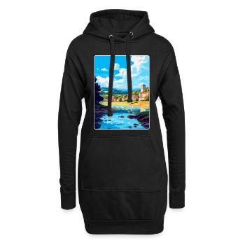 Dordogne France Affiche de voyage vintage Souvenir WPA - Sweat-shirt à capuche long Femme - noir - Devant