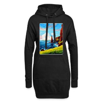 Duncansby Stacks Schottland UK Vintage Reiseposter - Hoodie-Kleid - Schwarz - Vorne