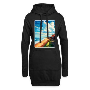 Saltburn By The Sea Angleterre Royaume-Uni Affiche de voyage WPA - Sweat-shirt à capuche long Femme - noir - Devant