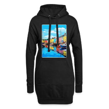 Plymouth Angleterre Royaume-Uni Affiche de voyage vintage souvenir - Sweat-shirt à capuche long Femme - noir - Devant