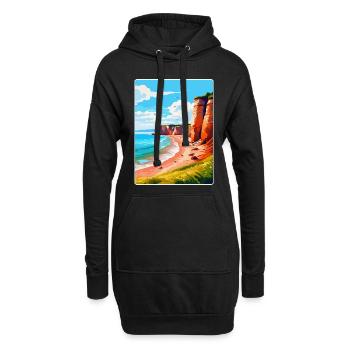 Torquay Cliffs England Uk Vintage Reiseposter - Hoodie-Kleid - Schwarz - Vorne