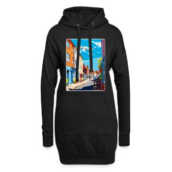 Faversham Angleterre Royaume-Uni Affiche de voyage vintage WPA Art - Sweat-shirt à capuche long Femme - noir - Devant