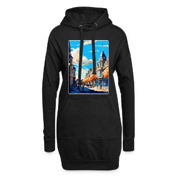 Harrogate Angleterre Royaume-Uni Affiche de voyage vintage WPA Art - Sweat-shirt à capuche long Femme - noir - Devant