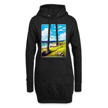 Isle Of Coll Schottland UK Vintage Reiseposter WPA - Hoodie-Kleid - Schwarz - Vorne