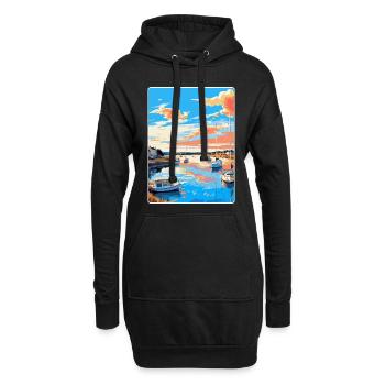 Poole Harbour England Uk Vintage Reiseposter WPA - Hoodie-Kleid - Schwarz - Vorne