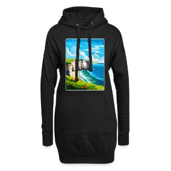 Flamborough Head England Uk Vintage Reiseposter - Hoodie-Kleid - Schwarz - Vorne