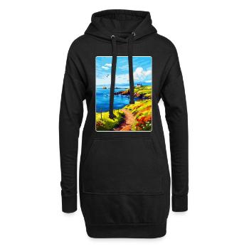 Île de Seil Écosse Royaume-Uni Affiche De Voyage Vintage WPA - Sweat-shirt à capuche long Femme - noir - Devant
