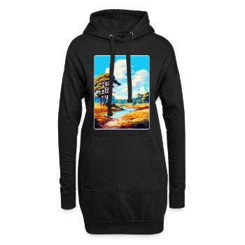 New Forest Nationalpark Vintage Reiseplakat WPA - Hoodie-Kleid - Schwarz - Vorne