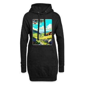 Affiche de voyage du parc national des Yorkshire Dales WPA - Sweat-shirt à capuche long Femme - noir - Devant