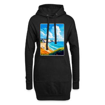 Dover England Uk Vintage Reiseplakat Souvenir - Hoodie-Kleid - Schwarz - Vorne