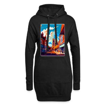 Guildford Angleterre Royaume-Uni Affiche de voyage vintage WPA Art - Sweat-shirt à capuche long Femme - noir - Devant