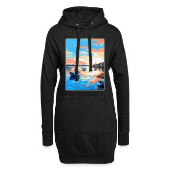 Poole Harbour England Uk Vintage Reiseposter WPA - Hoodie-Kleid - Schwarz - Vorne