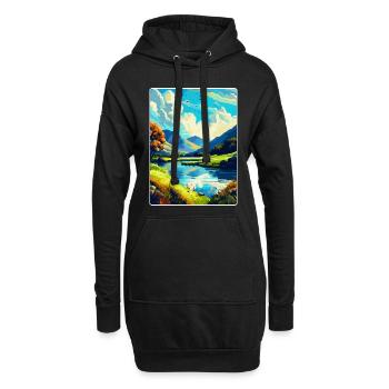 Lake District England Uk Vintage Reiseplakat WPA - Hoodie-Kleid - Schwarz - Vorne