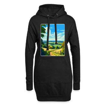 Surrey Hills Vintage Reiseposter Souvenir WPA - Hoodie-Kleid - Schwarz - Vorne