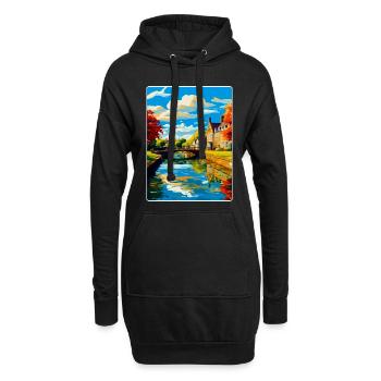 Bourton On The Water England Uk Reiseposter WPA - Hoodie-Kleid - Schwarz - Vorne