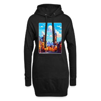 Manchester Angleterre Royaume-Uni Affiche de voyage Souvenir WPA - Sweat-shirt à capuche long Femme - noir - Devant