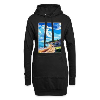 Lyme Regis Angleterre Royaume-Uni Affiche de voyage Souvenir WPA - Sweat-shirt à capuche long Femme - noir - Devant