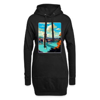 Bristol Angleterre Royaume-Uni Affiche de voyage vintage souvenir - Sweat-shirt à capuche long Femme - noir - Devant