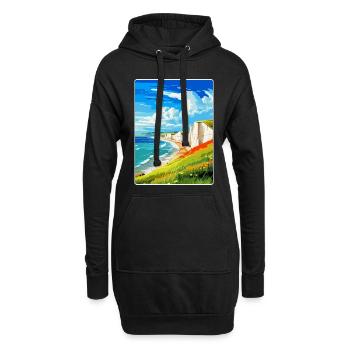 Sept sœurs Sussex Voyage Affiche Souvenir WPA - Sweat-shirt à capuche long Femme - noir - Devant