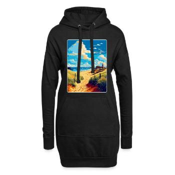 Suffolk Küste Vintage Reise Poster Souvenir WPA - Hoodie-Kleid - Schwarz - Vorne