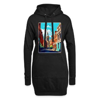 Leeds England Uk Vintage Reise Poster Souvenir - Hoodie-Kleid - Schwarz - Vorne