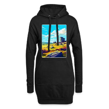 Bodmin Moor Angleterre Royaume-Uni Affiche de voyage Souvenir WPA - Sweat-shirt à capuche long Femme - noir - Devant