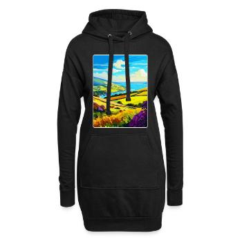 Parc national d’Exmoor Affiche de voyage Souvenir WPA - Sweat-shirt à capuche long Femme - noir - Devant