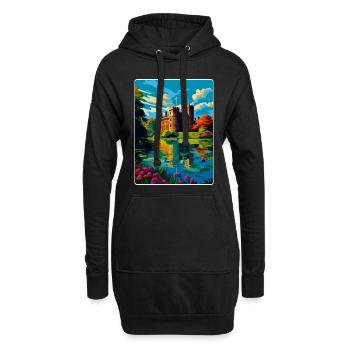 Hever Castle Angleterre Royaume-Uni Affiche de voyage Souvenir WPA - Sweat-shirt à capuche long Femme - noir - Devant