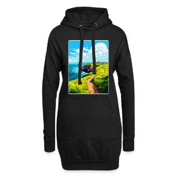 St Davids Head Wales Uk Reise Poster Souvenir WPA - Hoodie-Kleid - Schwarz - Vorne