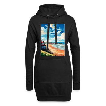 Saltburn By The Sea Angleterre Royaume-Uni Affiche de voyage WPA - Sweat-shirt à capuche long Femme - noir - Devant