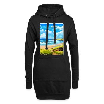 Constantine Bay Cornwall England Vereinigtes Königreich Reiseposter - Hoodie-Kleid - Schwarz - Vorne