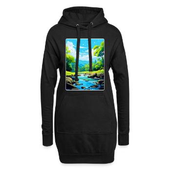 Golitha Falls, England, Vereinigtes Königreich, Reiseposter, Souvenir - Hoodie-Kleid - Schwarz - Vorne